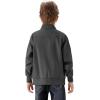imageWULFUL Boys Bomber Jackets Kids Spring Fall Zip Up Varsity Windbreak JacketsDark Grey