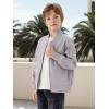 imageWULFUL Boys Bomber Jackets Kids Spring Fall Zip Up Varsity Windbreak JacketsLight Grey