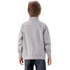 imageWULFUL Boys Bomber Jackets Kids Spring Fall Zip Up Varsity Windbreak JacketsLight Grey
