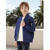 imageWULFUL Boys Bomber Jackets Kids Spring Fall Zip Up Varsity Windbreak JacketsNavy