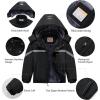 imageWULFUL Boys Waterproof Ski Coat Winter Warm Snow Coat with Hood
