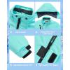 imageWULFUL Boys Waterproof Ski Jacket Warm Fleece Hooded Winter Snow CoatAqua
