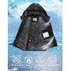 imageWULFUL Boys Waterproof Ski Jacket Warm Fleece Hooded Winter Snow CoatBlack
