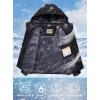 imageWULFUL Boys Waterproof Ski Jacket Warm Fleece Hooded Winter Snow CoatBlackgrey
