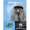 imageWULFUL Boys Waterproof Ski Jacket Warm Fleece Hooded Winter Snow CoatDark Grey