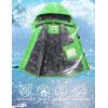 imageWULFUL Boys Waterproof Ski Jacket Warm Fleece Hooded Winter Snow CoatGreen