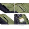imageWULFUL Boys Waterproof Ski Jacket Warm Fleece Hooded Winter Snow CoatGreengrey