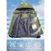 imageWULFUL Boys Waterproof Ski Jacket Warm Fleece Hooded Winter Snow CoatGreengrey