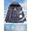 imageWULFUL Boys Waterproof Ski Jacket Warm Fleece Hooded Winter Snow CoatGreyblack