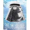 imageWULFUL Boys Waterproof Ski Jacket Warm Fleece Hooded Winter Snow CoatLight Grey