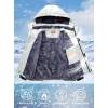 imageWULFUL Boys Waterproof Ski Jacket Warm Fleece Hooded Winter Snow CoatLightgreygrey