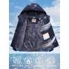 imageWULFUL Boys Waterproof Ski Jacket Warm Fleece Hooded Winter Snow CoatNavyblue