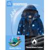 imageWULFUL Boys Waterproof Ski Jacket Warm Fleece Hooded Winter Snow CoatPattern 2