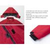 imageWULFUL Boys Waterproof Ski Jacket Warm Fleece Hooded Winter Snow CoatRed