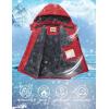 imageWULFUL Boys Waterproof Ski Jacket Warm Fleece Hooded Winter Snow CoatRed