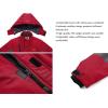 imageWULFUL Boys Waterproof Ski Jacket Warm Fleece Hooded Winter Snow CoatRedgrey