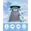 imageWULFUL Boys Waterproof Ski Jacket Warm Fleece Hooded Winter Snow CoatSky Blue