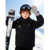 imageWULFUL Boys Waterproof Ski Jackets Warm Fleece Lined Hooded Winter Snow CoatBlack