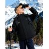 imageWULFUL Boys Waterproof Ski Jackets Warm Fleece Lined Hooded Winter Snow CoatBlack