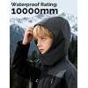 imageWULFUL Boys Waterproof Ski Jackets Warm Fleece Lined Hooded Winter Snow CoatBlack Grey