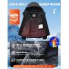 imageWULFUL Boys Waterproof Ski Jackets Warm Fleece Lined Hooded Winter Snow CoatBlack Grey