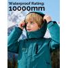 imageWULFUL Boys Waterproof Ski Jackets Warm Fleece Lined Hooded Winter Snow CoatBlue Green