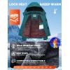 imageWULFUL Boys Waterproof Ski Jackets Warm Fleece Lined Hooded Winter Snow CoatBlue Green