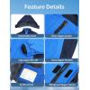 imageWULFUL Boys Waterproof Ski Jackets Warm Fleece Lined Hooded Winter Snow CoatBlue Navy