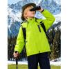 imageWULFUL Boys Waterproof Ski Jackets Warm Fleece Lined Hooded Winter Snow CoatBright Green