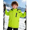 imageWULFUL Boys Waterproof Ski Jackets Warm Fleece Lined Hooded Winter Snow CoatBright Green