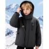 imageWULFUL Boys Waterproof Ski Jackets Warm Fleece Lined Hooded Winter Snow CoatGrey
