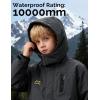 imageWULFUL Boys Waterproof Ski Jackets Warm Fleece Lined Hooded Winter Snow CoatGrey