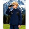 imageWULFUL Boys Waterproof Ski Jackets Warm Fleece Lined Hooded Winter Snow CoatNavy Blue