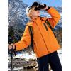 imageWULFUL Boys Waterproof Ski Jackets Warm Fleece Lined Hooded Winter Snow CoatOrange