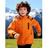 imageWULFUL Boys Waterproof Ski Jackets Warm Fleece Lined Hooded Winter Snow CoatOrange