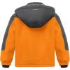 imageWULFUL Boys Waterproof Ski Jackets Warm Fleece Lined Hooded Winter Snow CoatOrange Grey