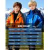 imageWULFUL Boys Waterproof Ski Jackets Warm Fleece Lined Hooded Winter Snow CoatOrange Grey