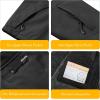 imageWULFUL Boys Waterproof Ski Snow Jacket Winter Thick Fleece Jacket Outdoor Windproof CoatBlack