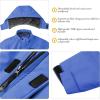 imageWULFUL Boys Waterproof Ski Snow Jacket Winter Thick Fleece Jacket Outdoor Windproof CoatBlue