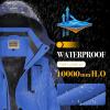imageWULFUL Boys Waterproof Ski Snow Jacket Winter Thick Fleece Jacket Outdoor Windproof CoatBluenavy