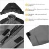 imageWULFUL Boys Waterproof Ski Snow Jacket Winter Thick Fleece Jacket Outdoor Windproof CoatDark Greyblack