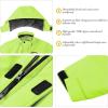 imageWULFUL Boys Waterproof Ski Snow Jacket Winter Thick Fleece Jacket Outdoor Windproof CoatGreen