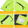 imageWULFUL Boys Waterproof Ski Snow Jacket Winter Thick Fleece Jacket Outdoor Windproof CoatGreen