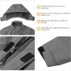 imageWULFUL Boys Waterproof Ski Snow Jacket Winter Thick Fleece Jacket Outdoor Windproof CoatGrey
