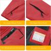 imageWULFUL Boys Waterproof Ski Snow Jacket Winter Thick Fleece Jacket Outdoor Windproof CoatRed
