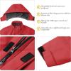 imageWULFUL Boys Waterproof Ski Snow Jacket Winter Thick Fleece Jacket Outdoor Windproof CoatRed