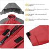 imageWULFUL Boys Waterproof Ski Snow Jacket Winter Thick Fleece Jacket Outdoor Windproof CoatRed Grey