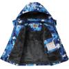 imageWULFUL Boys Waterproof Ski Snow Jacket Winter Thick Fleece Jacket Outdoor Windproof CoatSnowflake