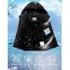 imageWULFUL Girls Waterproof Ski Jacket Warm Fleece Hooded Winter Snow CoatBlack