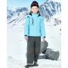 imageWULFUL Girls Waterproof Ski Jacket Warm Fleece Hooded Winter Snow CoatBlue